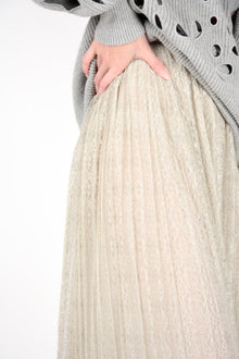 Falda encaje metalizado