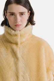 Cazadora chevron eco fur