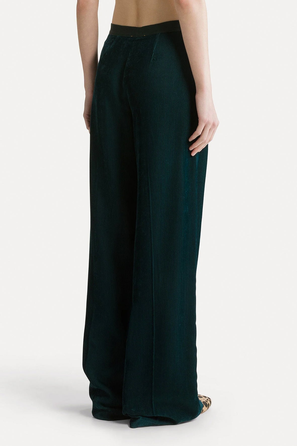 Pantalón fluid rubbed velvet
