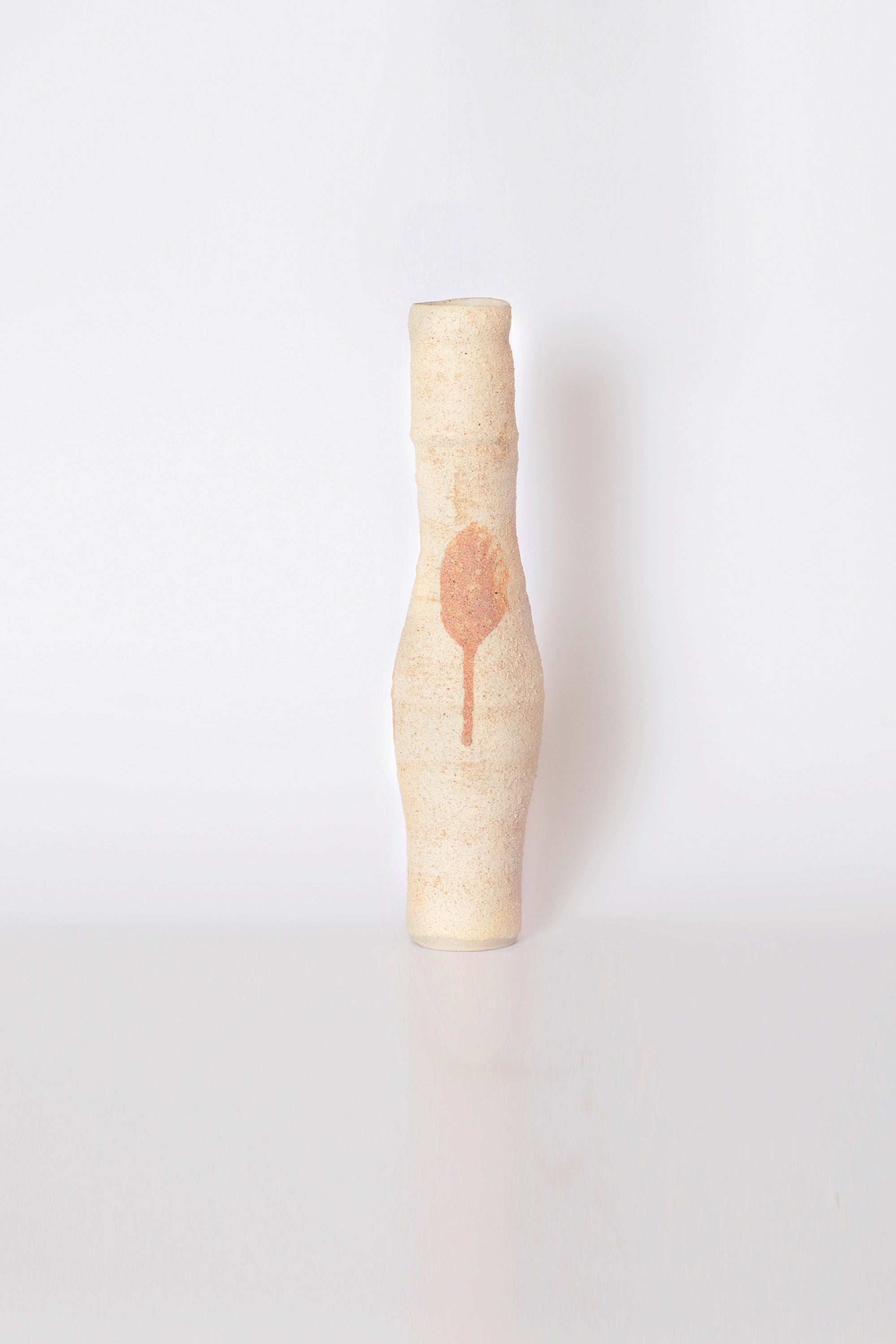 Curved cylindrical vase