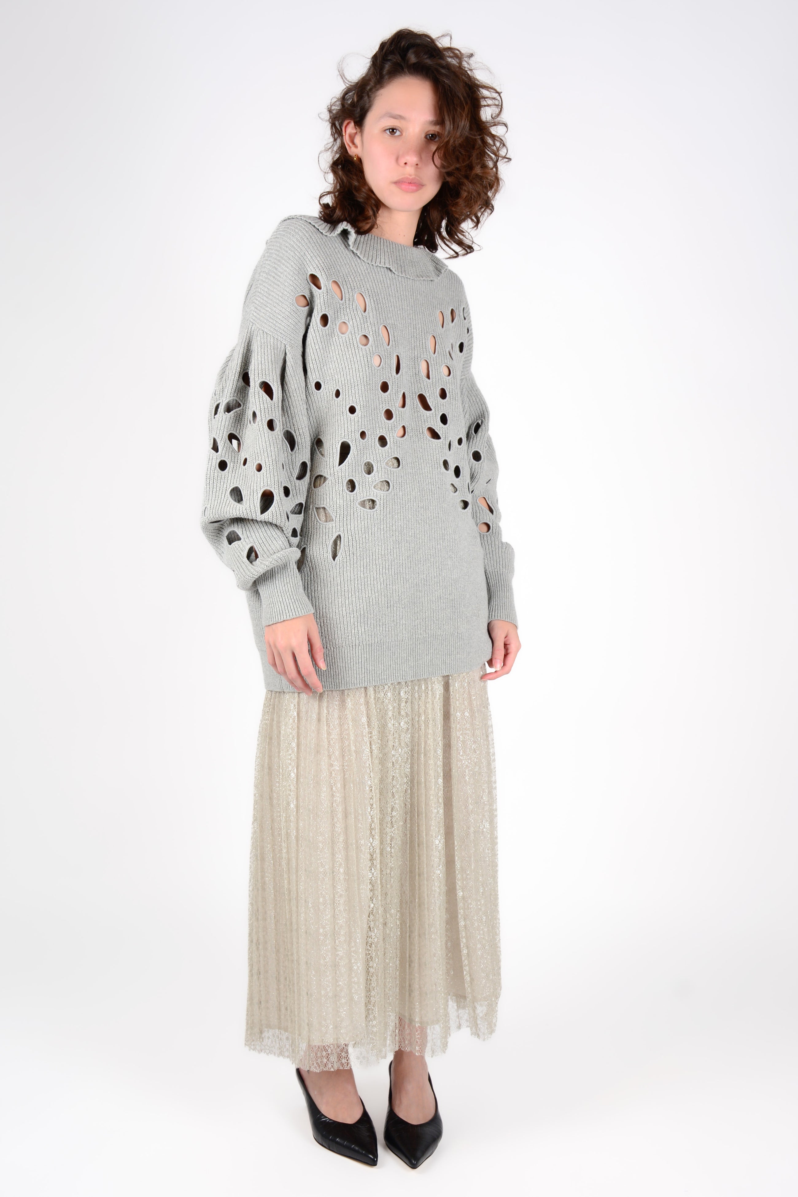 Jersey punto over troquelado