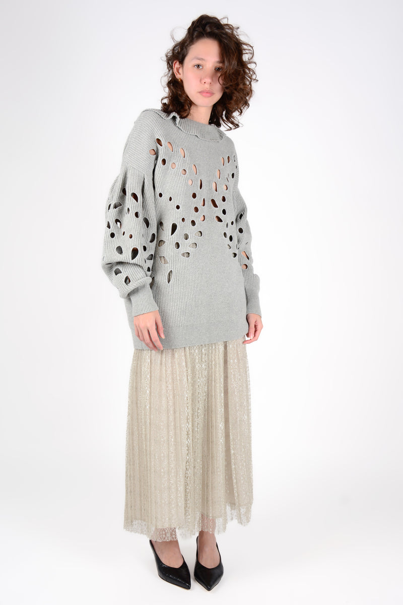 Jersey punto over troquelado