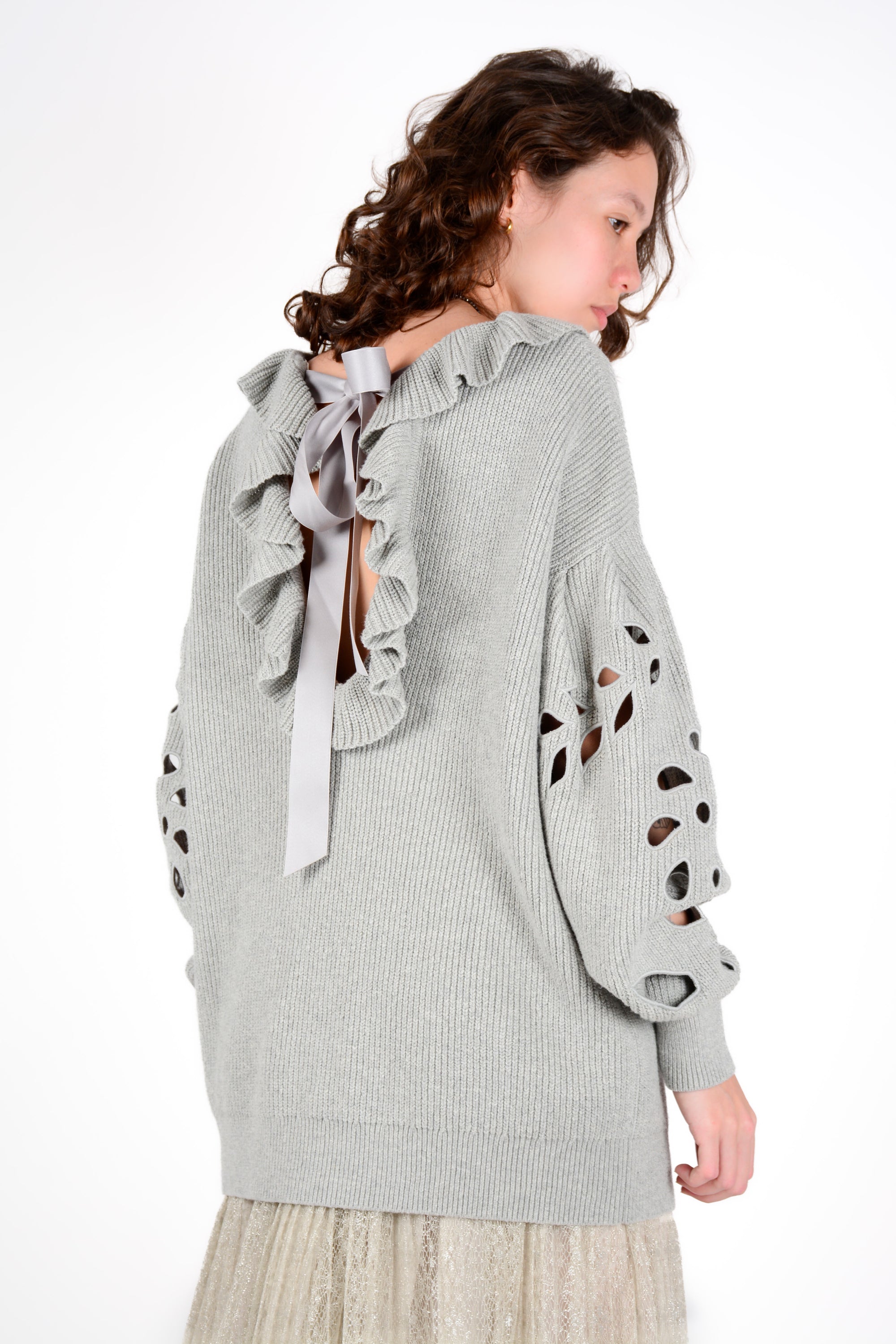 Jersey punto over troquelado