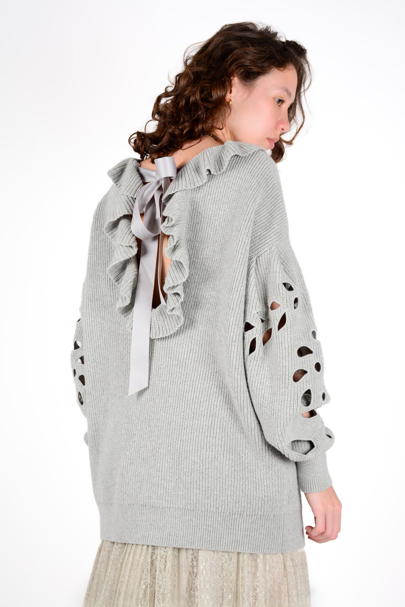 Jersey punto over troquelado