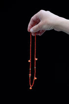 Collar rosa hilo coral