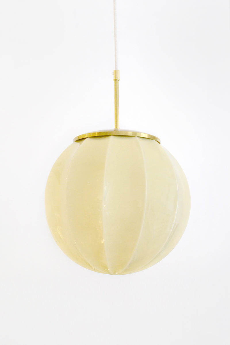 Lámpara gajos cristal opalino vintage