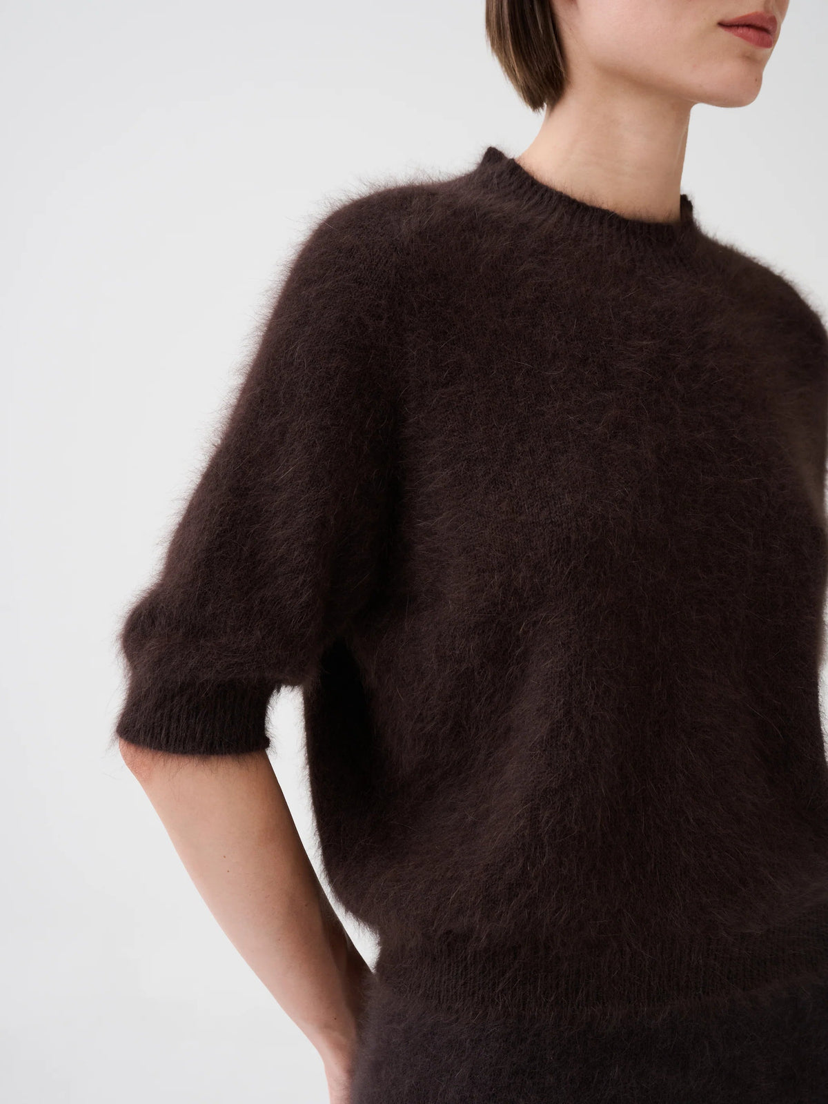 Jersey manga corta angora