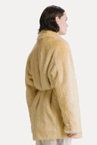 Chaqueta eco fur belted