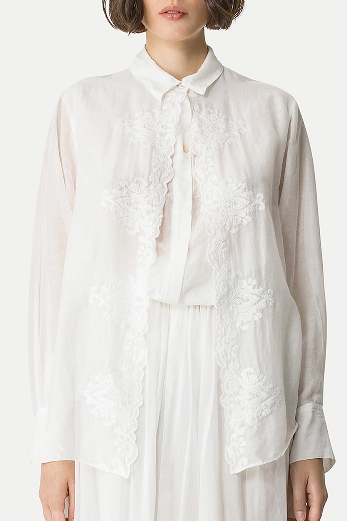 Camisa embroidered voile
