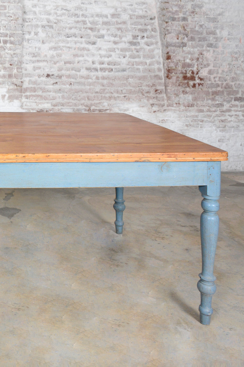 Blue legs table