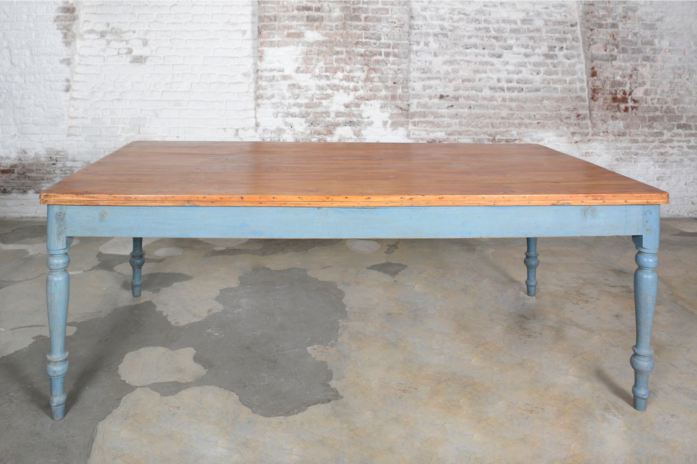 Blue legs table