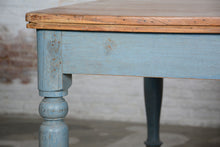 Blue legs table