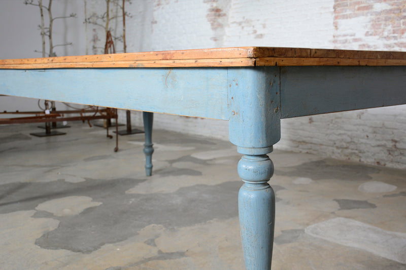 Blue legs table