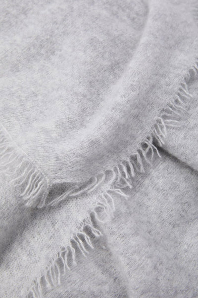 Melange open knit blanket 