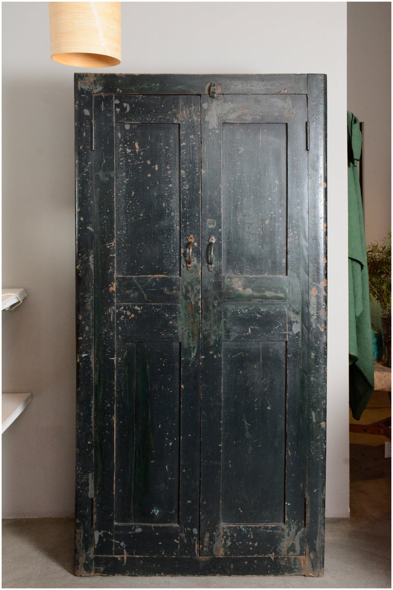 Dark blue antique wardrobe 