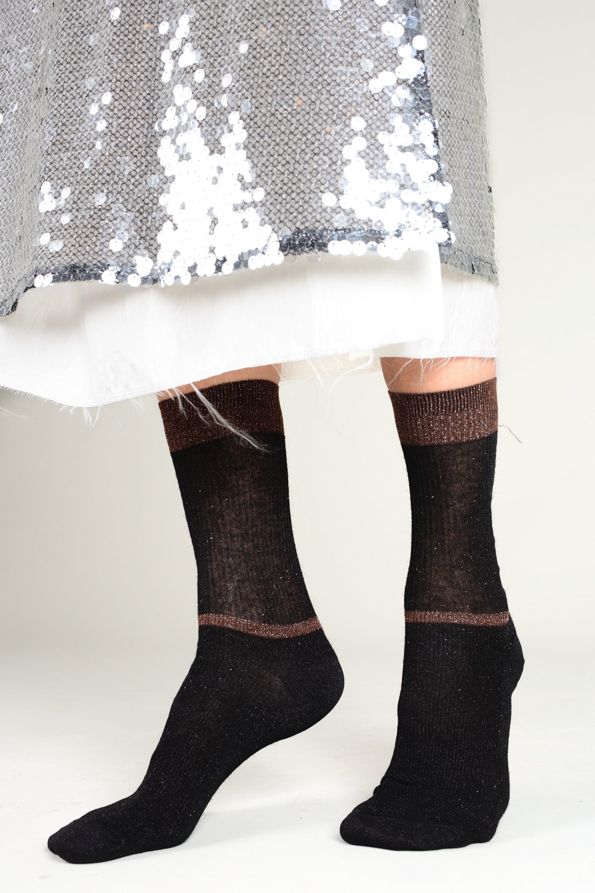 Calcetín finito lurex