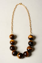 Collar ojo de tigre con cadena