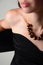 Collar ojo de tigre con cadena