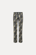 Shiny jacquard trousers