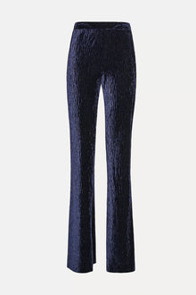 Crush velvet flared trousers