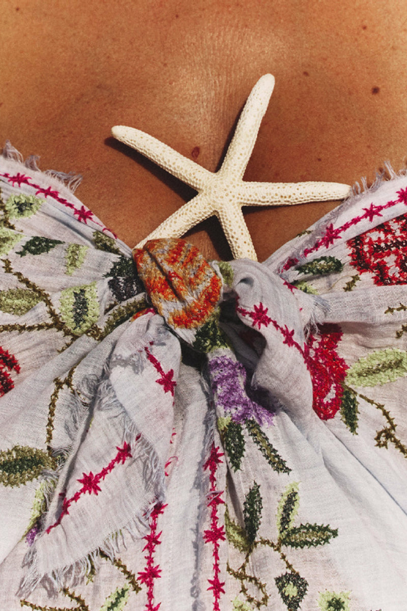 Falda pareo punto de cruz