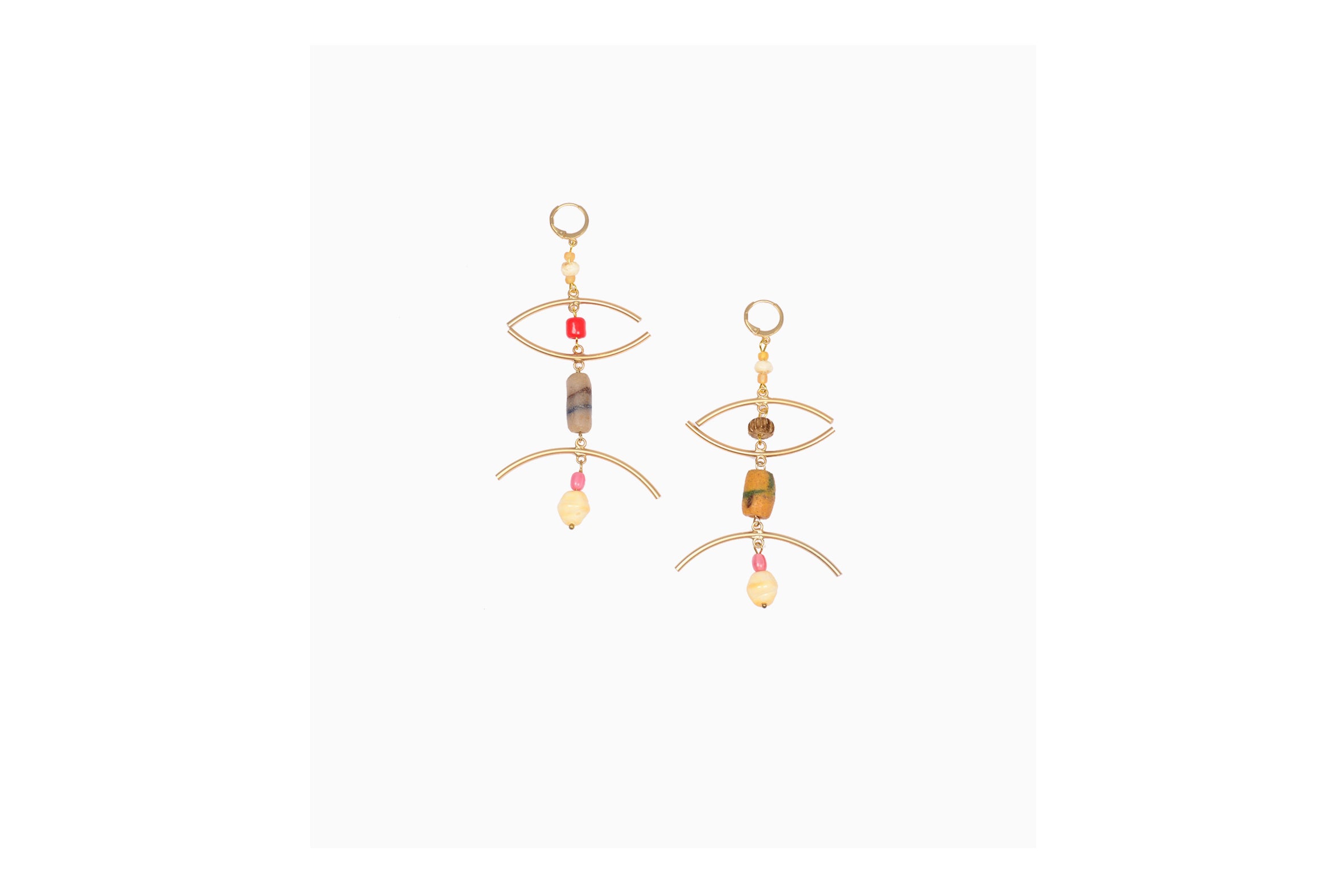 Abstract Pendant Earrings 