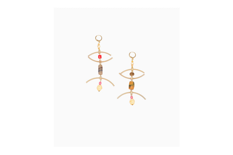 Abstract Pendant Earrings 