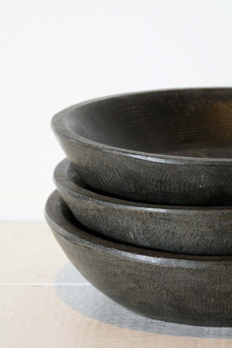 Antique black stone plate