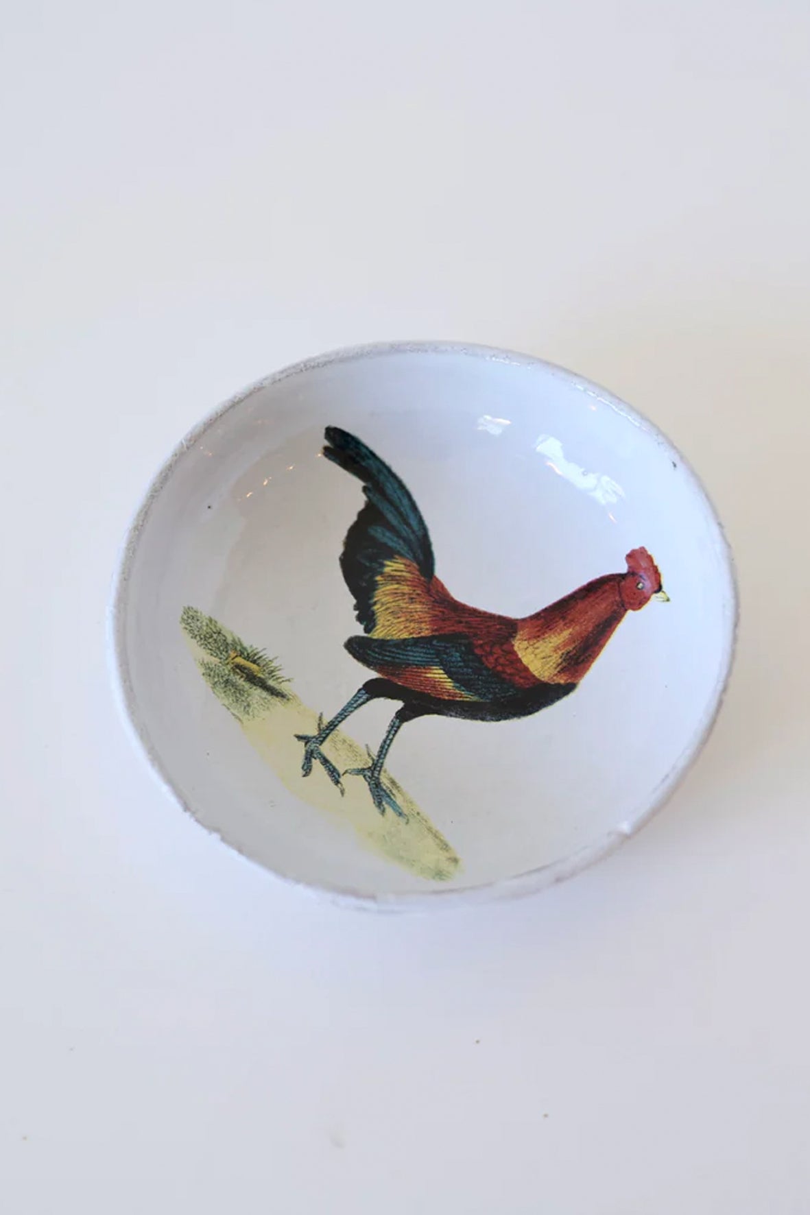 Plato de pan pequeño gallina de John Derian