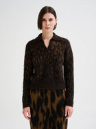 Jersey polo abierto jacquard