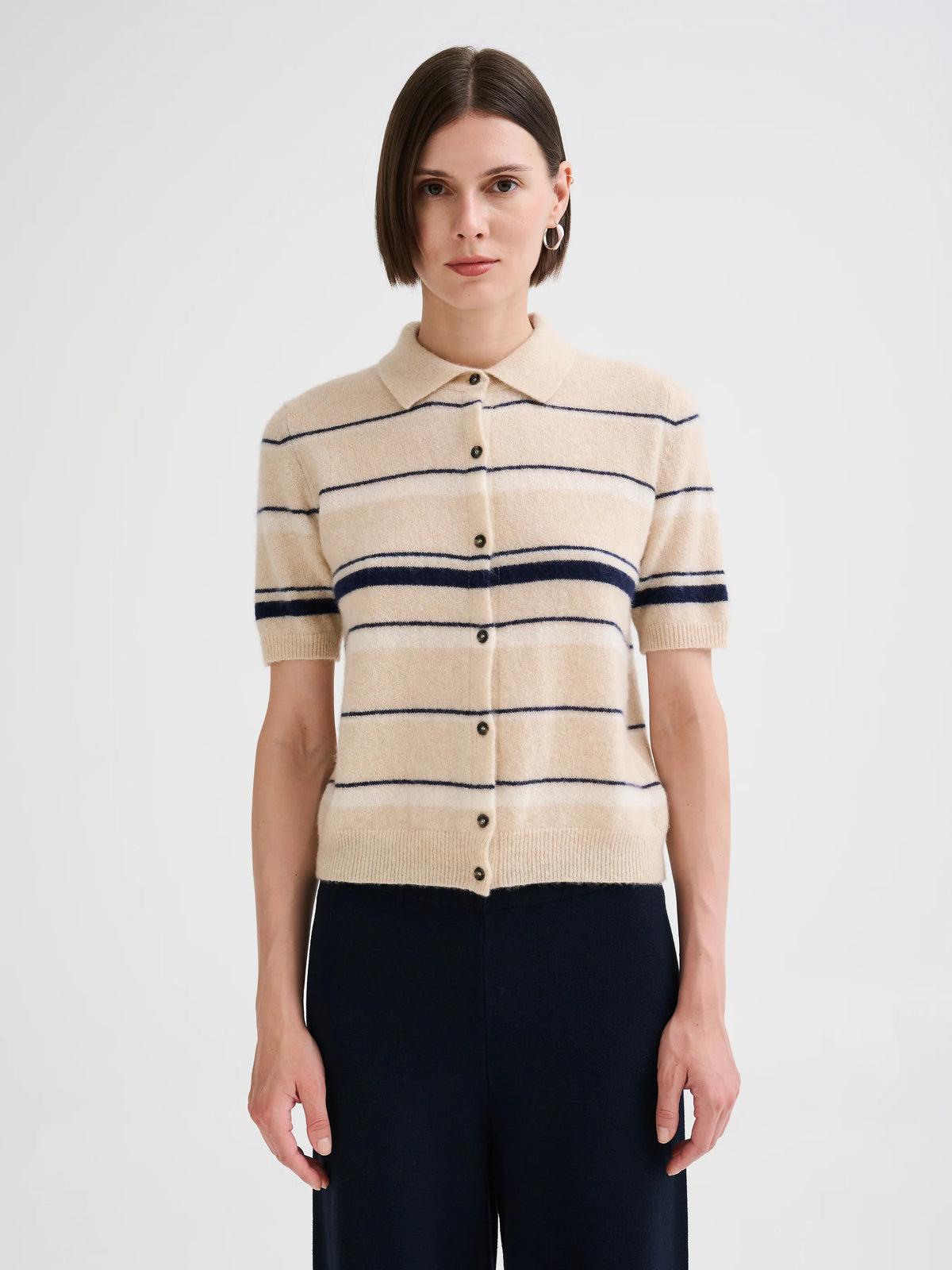 Polo cuello y rayas