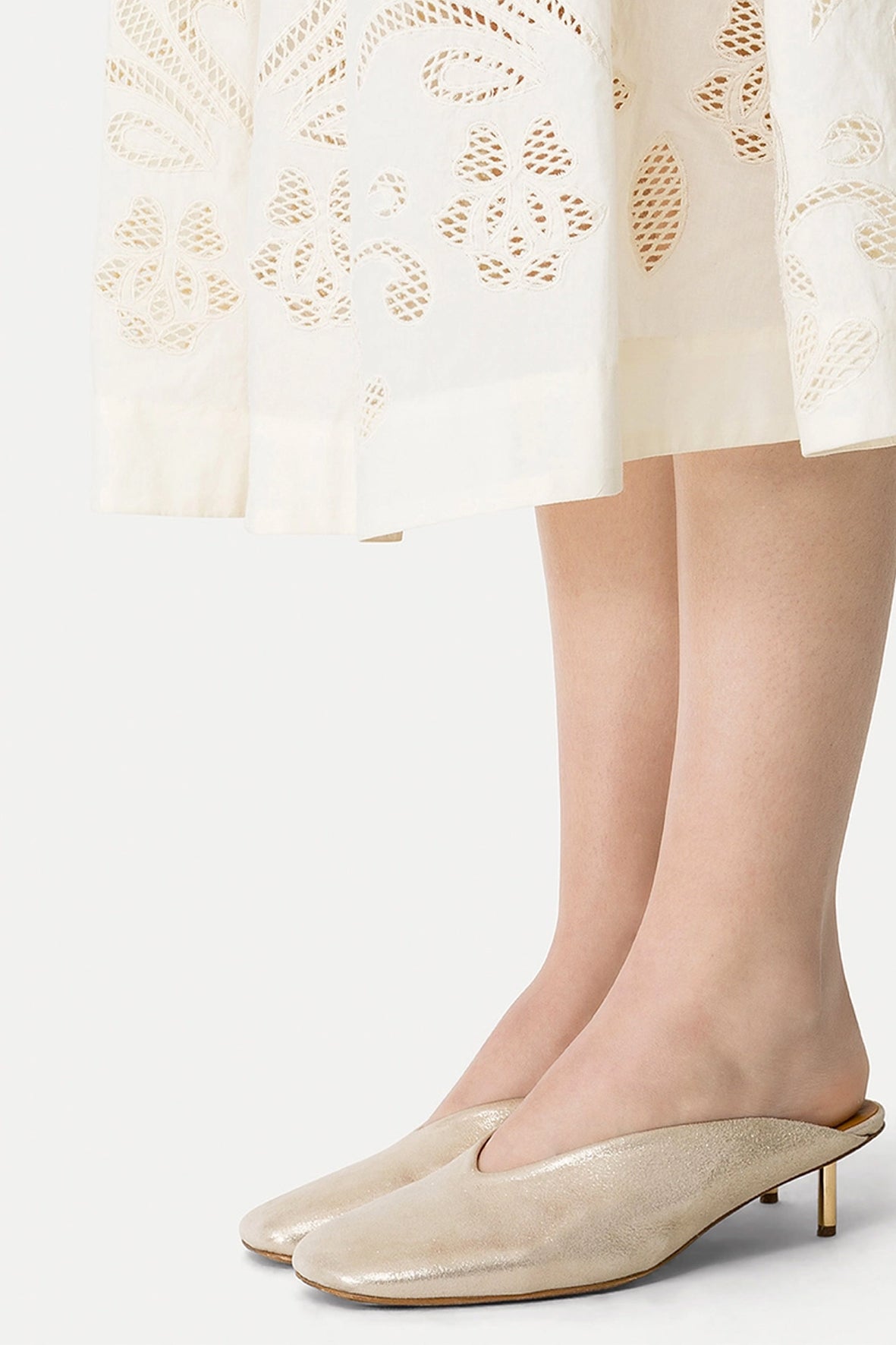 Falda luna maris embroidery poplin