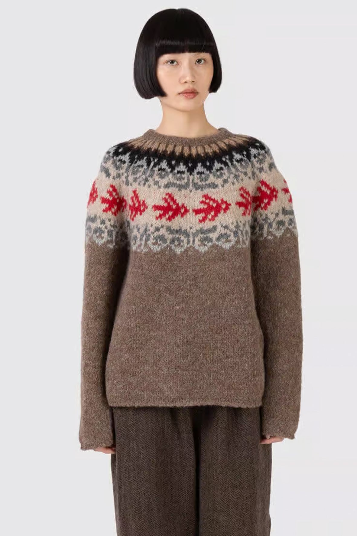 Jersey Round neck with rib bird