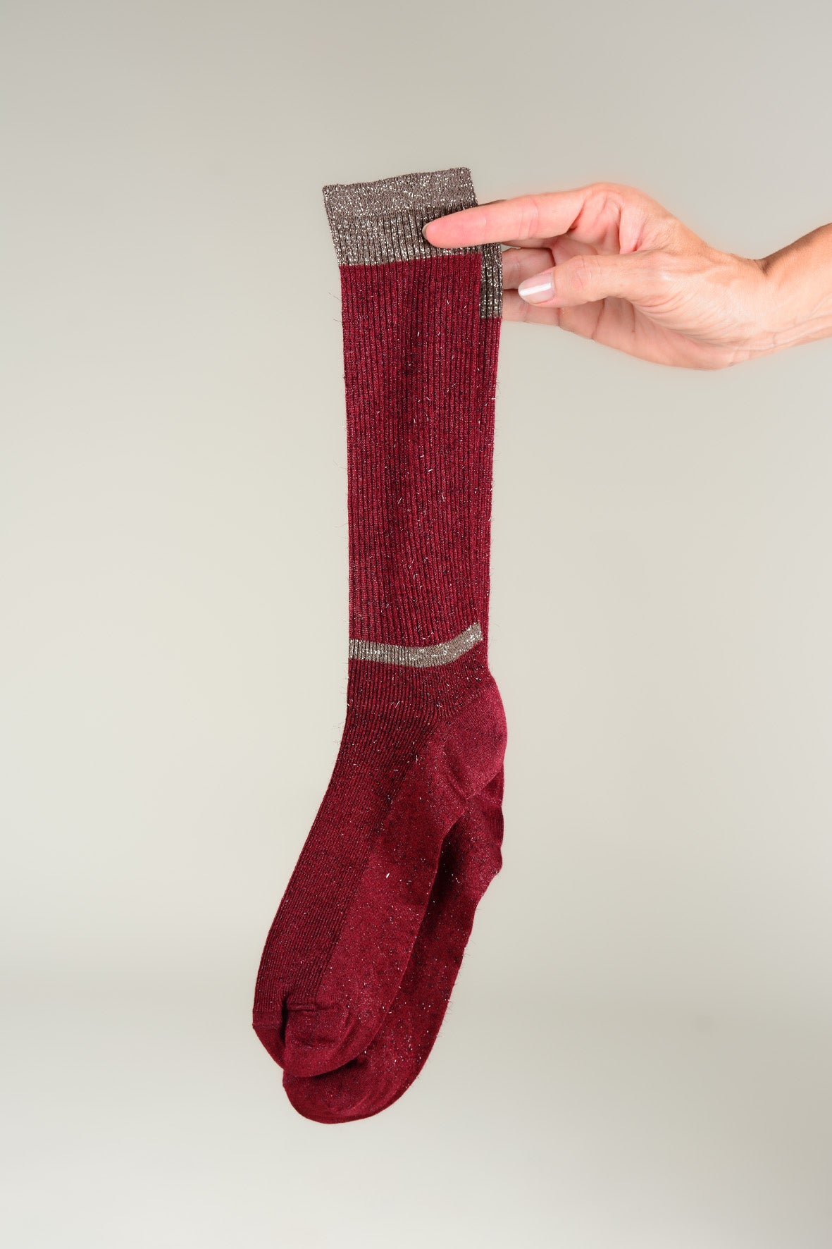 Calcetín fino lurex