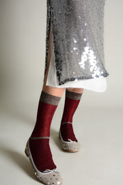 Calcetín fino lurex