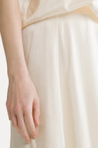 Falda silk satin longuette flared