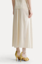 Falda silk satin longuette flared