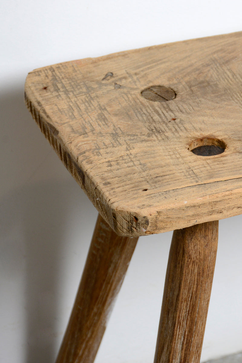 Antique rectangular stool 