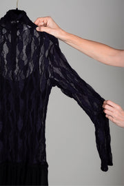 Vestido wave mesh lace