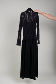 Vestido wave mesh lace