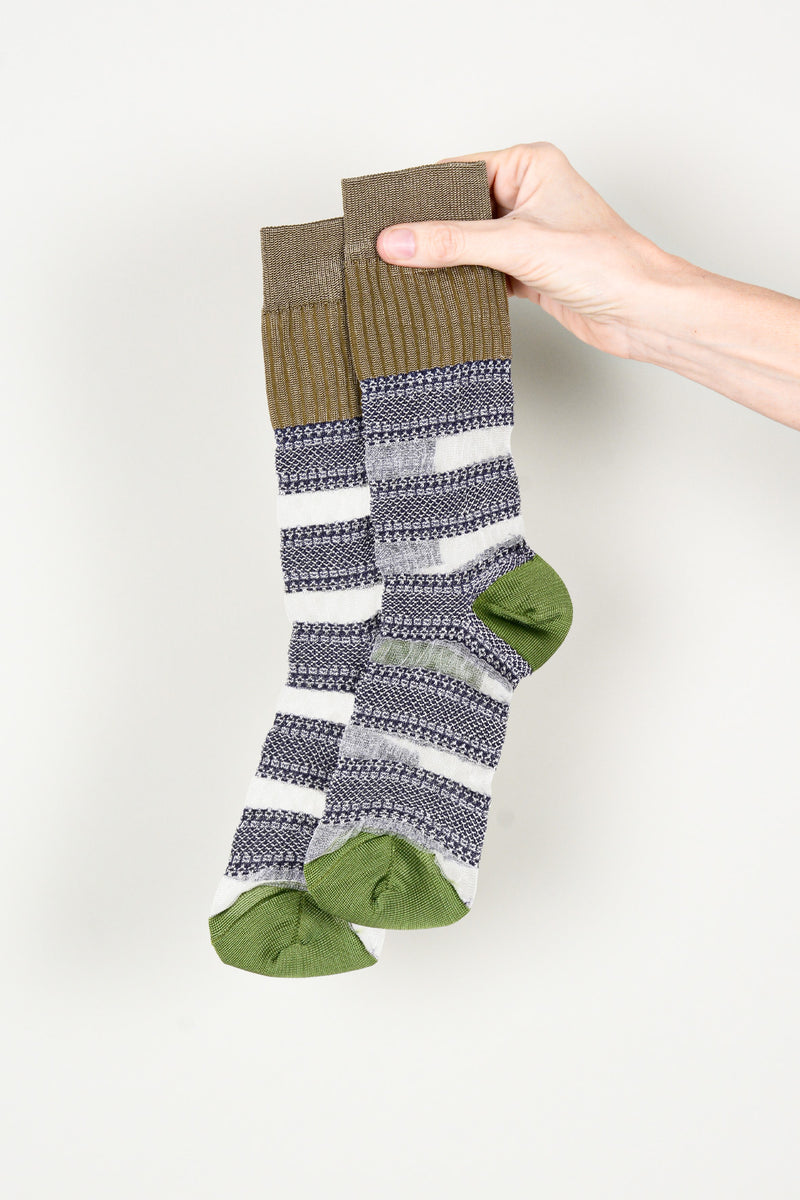 Calcetines franjas transparentes