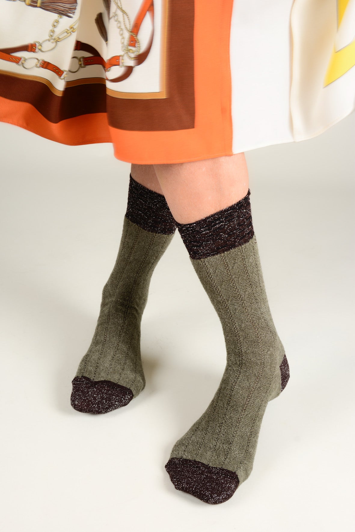 Calcetines rayas metal