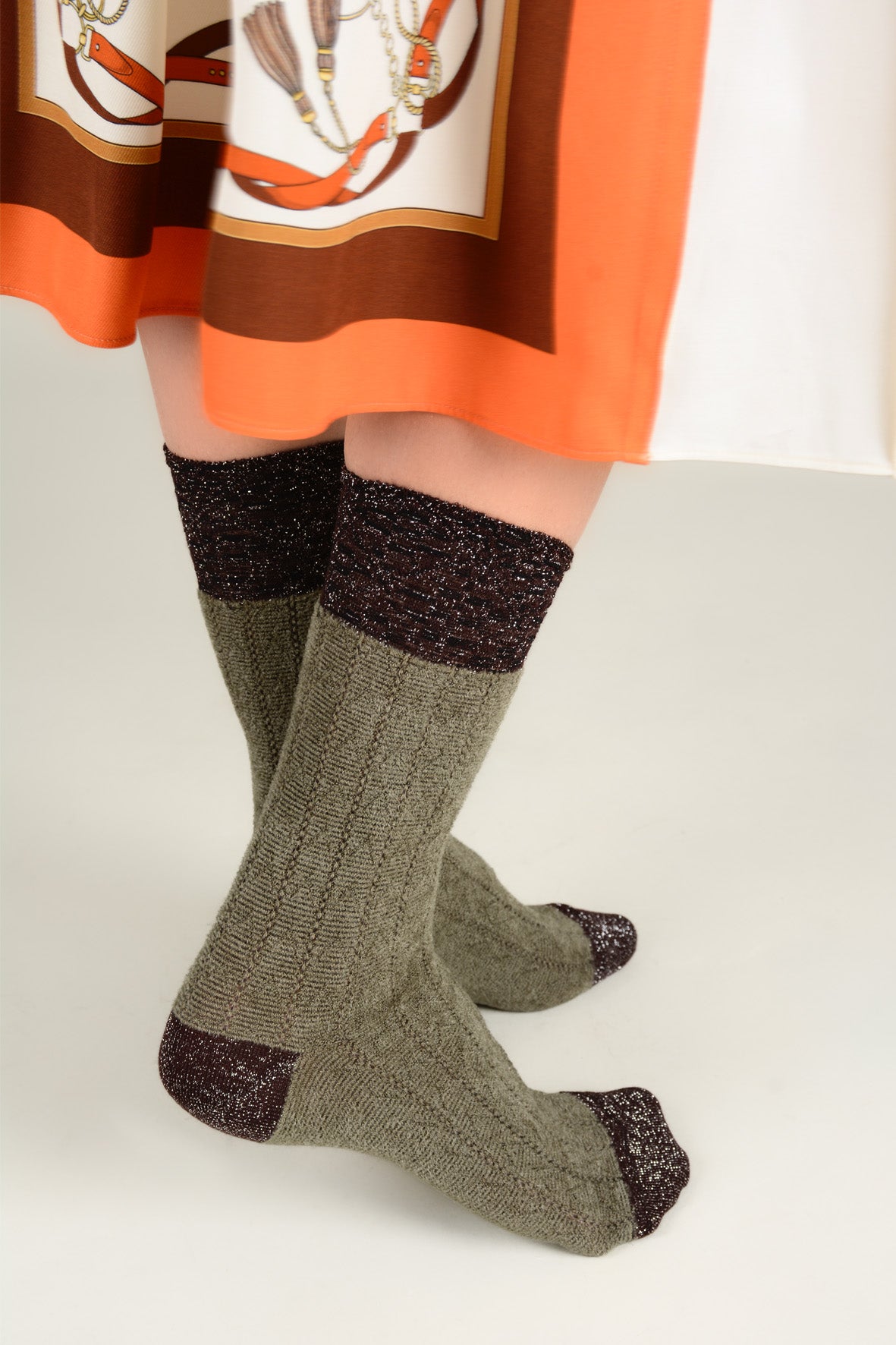 Calcetines rayas metal