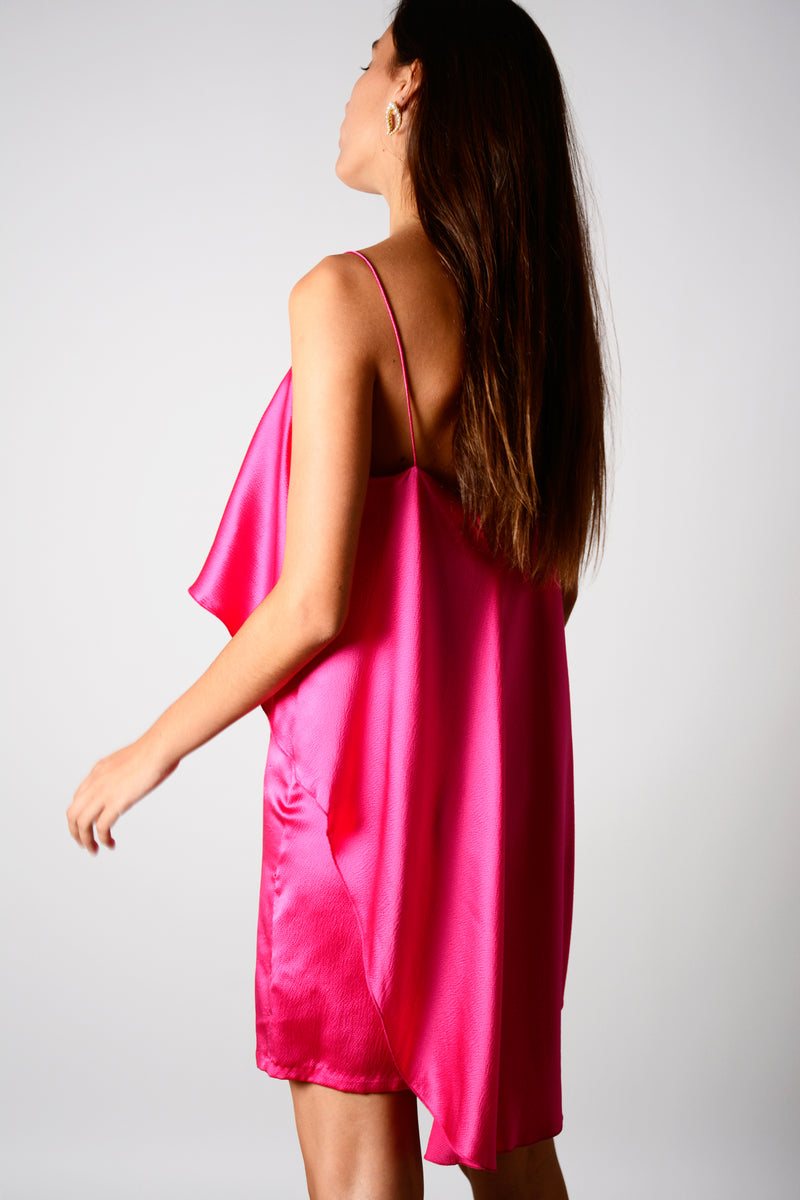 Strappy cape back dress