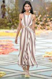 Vestido rayas peru flecos