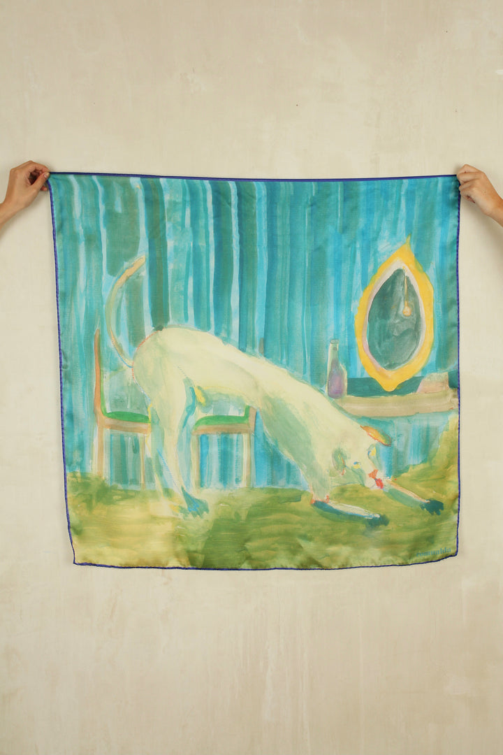 "Downward facing dog" scarf